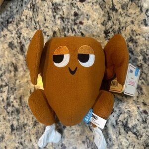 Bark Box Turkey Plush Dog Toy Turkeith Thanks Treat Trap Squeak Crinkle New